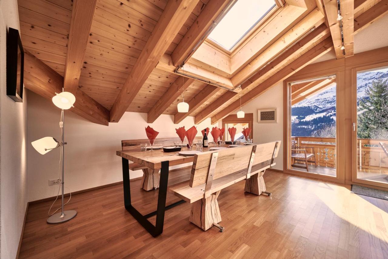 Chalet Bergfrieden Penthouse Wengen Exteriör bild