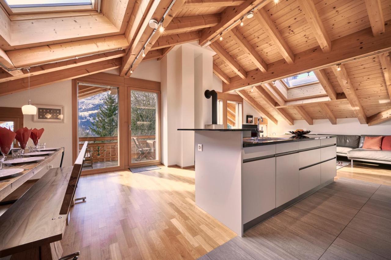 Chalet Bergfrieden Penthouse Wengen Exteriör bild