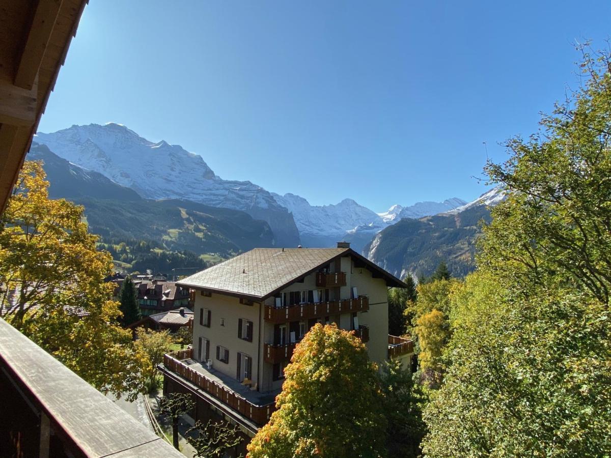 Chalet Bergfrieden Penthouse Wengen Exteriör bild
