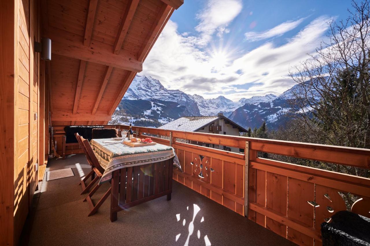 Chalet Bergfrieden Penthouse Wengen Exteriör bild